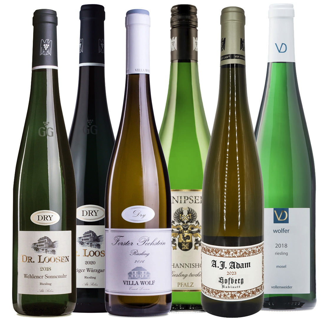Saksalainen Riesling -maistelulaatikko