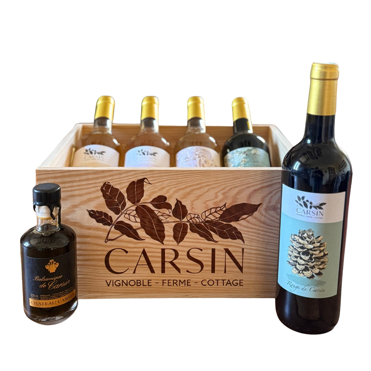Chateau Carsin -puulaatikko (5 viiniä)